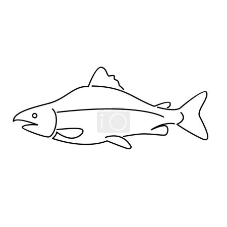 Ilustración de Plantilla ilustrativa del esquema de Salmon Fish - Imagen libre de derechos
