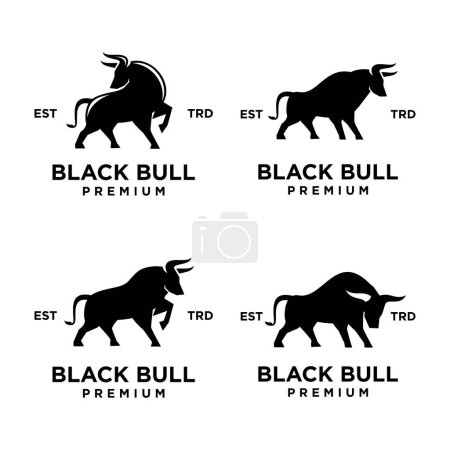 Téléchargez les illustrations : Modèle d'illustration de conception d'icône Bull - en licence libre de droit