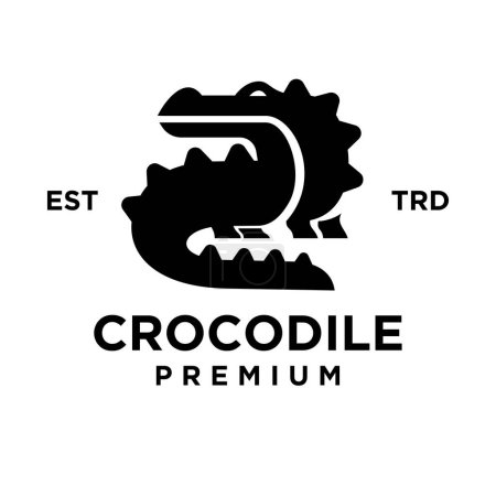 Crocodile icon design illustration template