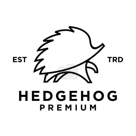 Illustration for Hedgehog icon design illustration template - Royalty Free Image