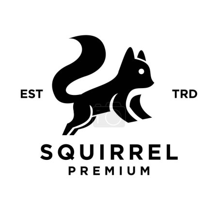 Téléchargez les illustrations : Modèle d'illustration de conception d'icône écureuil - en licence libre de droit
