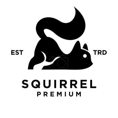 Illustration for Squirrel icon design illustration template - Royalty Free Image