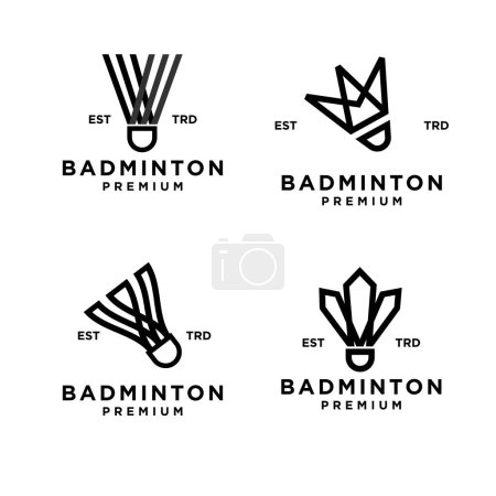 Illustration for Badminton abstract icon design illustration template - Royalty Free Image