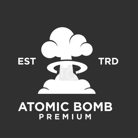 Téléchargez les illustrations : Modèle d'illustration de conception d'icône de bombe atomique - en licence libre de droit