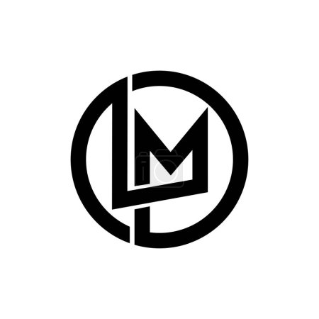 Lm initial Letter icon design template