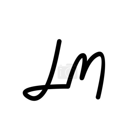 Lm inicial Carta icono plantilla de diseño