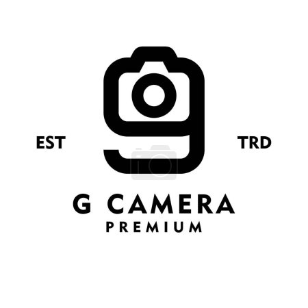 Illustration for G Camera Letter icon design illustration template - Royalty Free Image