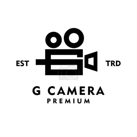 Téléchargez les illustrations : G Camera Lettre icône conception illustration modèle - en licence libre de droit