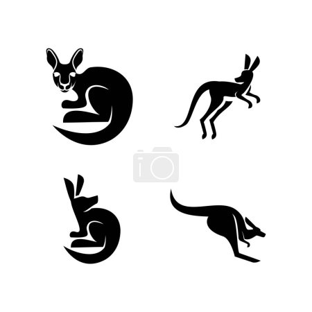 Illustration for Kangaroo icon design illustration template - Royalty Free Image