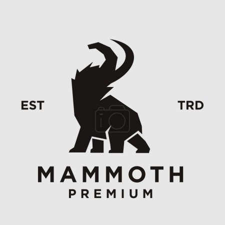 Téléchargez les illustrations : Modèle d'illustration d'icône de conception d'icône mammouth - en licence libre de droit