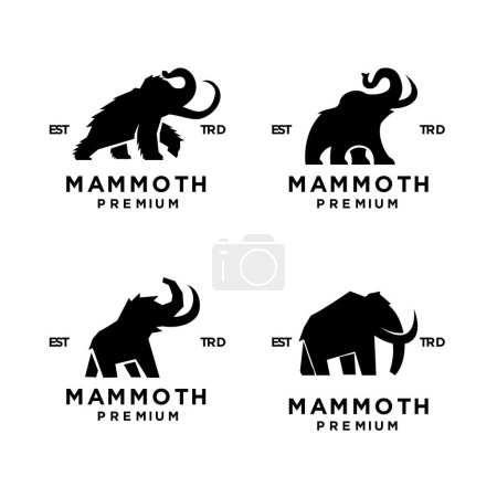 Téléchargez les illustrations : Modèle d'illustration d'icône de conception d'icône mammouth - en licence libre de droit