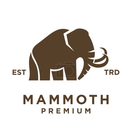 Illustration for Mammoth icon design icon illustration template - Royalty Free Image