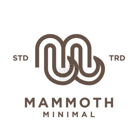 Illustration for Mammoth M initial letter design template - Royalty Free Image
