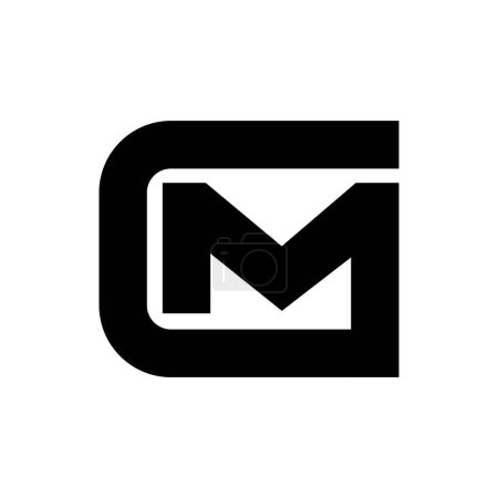 Ilustración de CM Monograma Icono de letra ilustración de diseño - Imagen libre de derechos