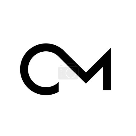 Illustration for CM Monogram Letter icon design illustration - Royalty Free Image