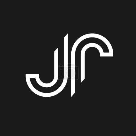Illustration for JR letter monogram logo icon design illustration - Royalty Free Image