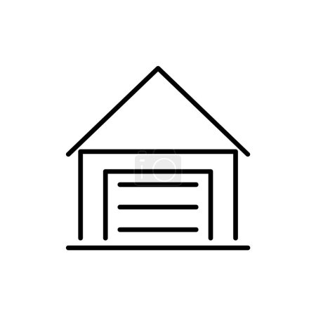 Illustration for Warehouse line icon design illustration template - Royalty Free Image