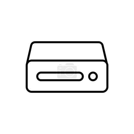 Téléchargez les illustrations : Modèle d'illustration de conception d'icône de ligne Mini Pc - en licence libre de droit