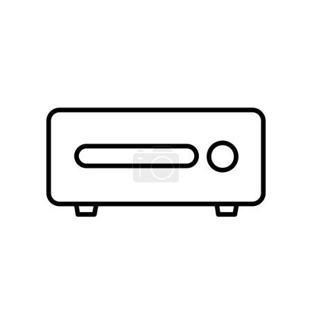 Ilustración de Plantilla de ilustración de diseño de icono de línea Mini PC - Imagen libre de derechos