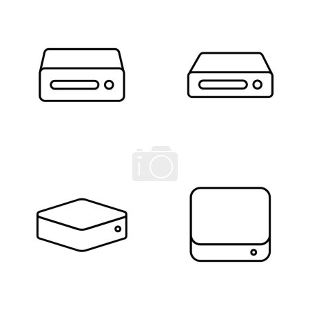 Illustration for Mini Pc line icon design illustration template - Royalty Free Image