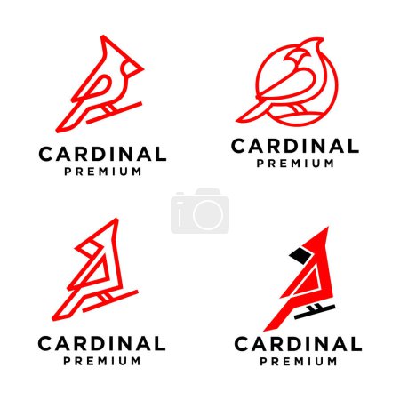 Kardinalvogel moderne einfache Vorlage Design