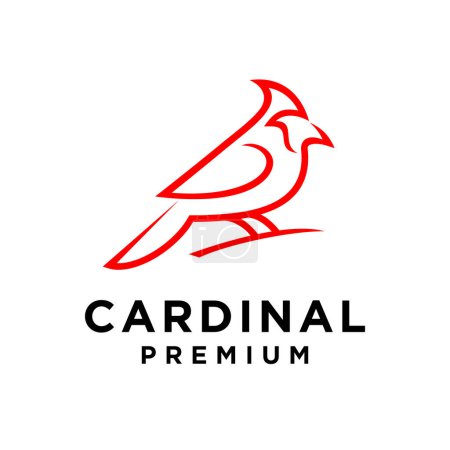 Kardinalvogel moderne einfache Vorlage Design