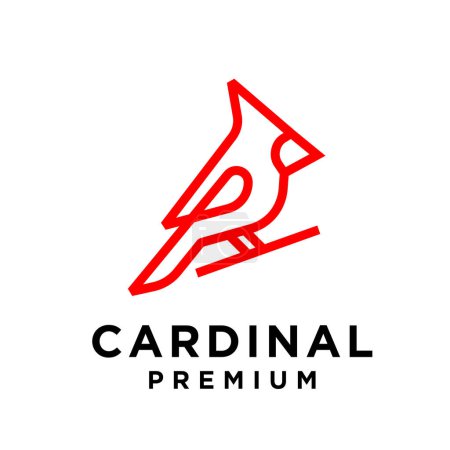 Cardinal bird modern simple template design