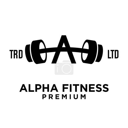 Illustration for Gym Fitness letter A icon design monogram initial - Royalty Free Image