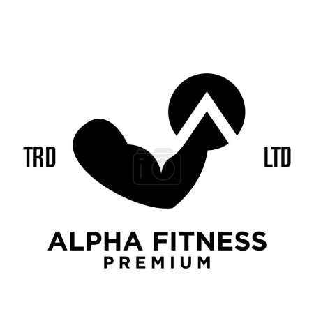 Téléchargez les illustrations : Gym Fitness lettre Une icône design monogramme initial - en licence libre de droit