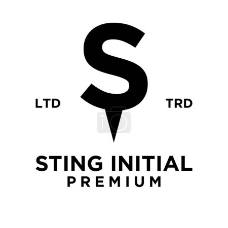 Ilustración de S Sting Carta icono plantilla de diseño - Imagen libre de derechos
