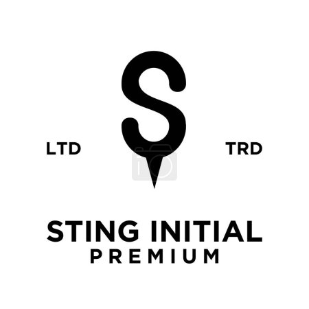 Ilustración de S Sting Carta icono plantilla de diseño - Imagen libre de derechos