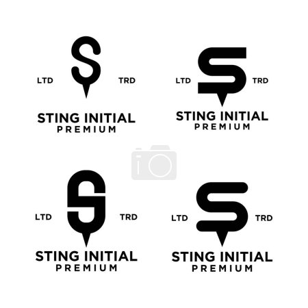 Illustration for S Sting Letter icon design template - Royalty Free Image