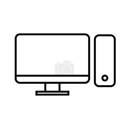 Illustration for Personal computer line icon design template - Royalty Free Image