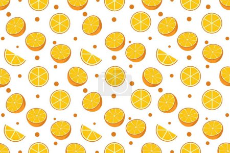 Téléchargez les photos : Tranches d'orange patten design beground blanc - en image libre de droit