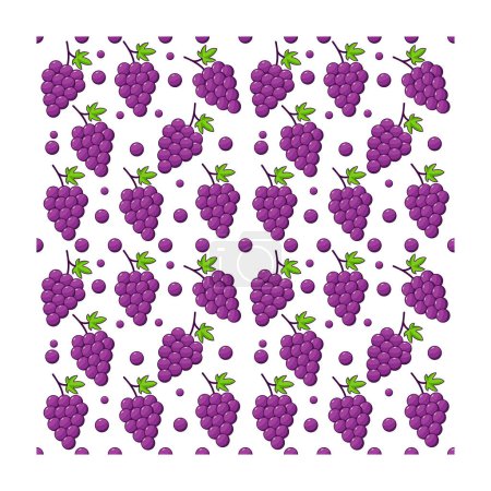 Téléchargez les photos : Tranches de raisin patten design sans couture motif blanc beground - en image libre de droit