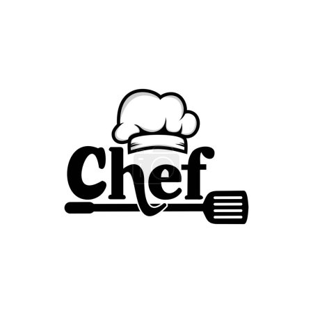 Téléchargez les photos : Modèle de logo de cuisine chef design - en image libre de droit