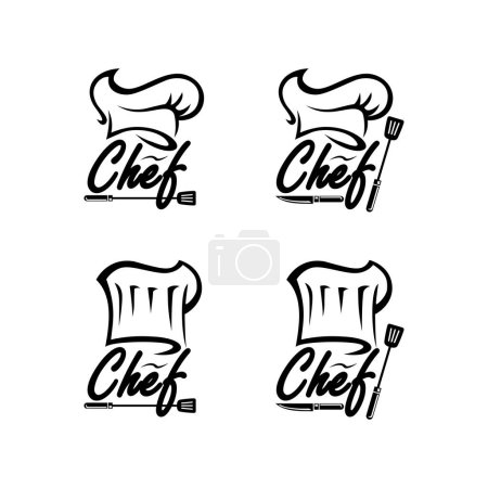 Téléchargez les photos : Maître chef restaurant logo ensemble modèle design - en image libre de droit