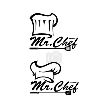 Téléchargez les photos : Chef restaurant logo modèle design - en image libre de droit