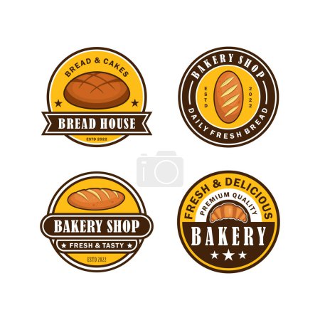 Téléchargez les photos : Modèle de boulangerie couleur logo design - en image libre de droit