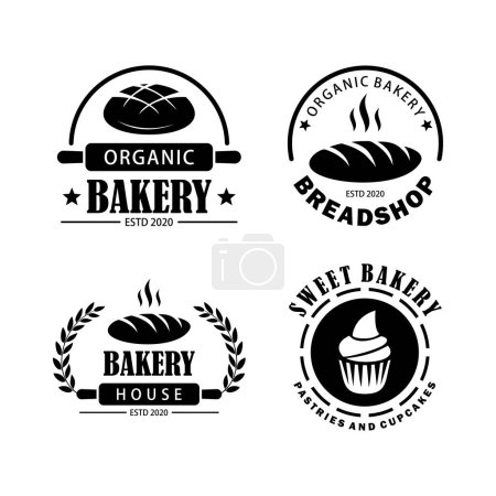 Téléchargez les photos : Boulangerie logo collection set modèle - en image libre de droit
