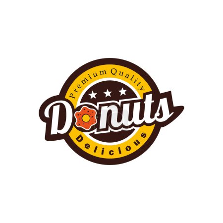 Téléchargez les photos : Donuts logo icône conception modèle collection - en image libre de droit