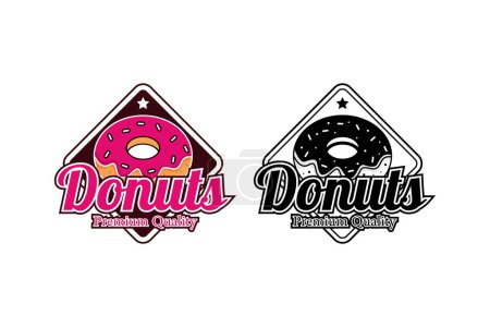 Téléchargez les photos : Modèle de conception de logo Donuts - en image libre de droit