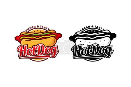 Téléchargez les photos : Modèle de jeu vectoriel de conception de logo Hot dog - en image libre de droit