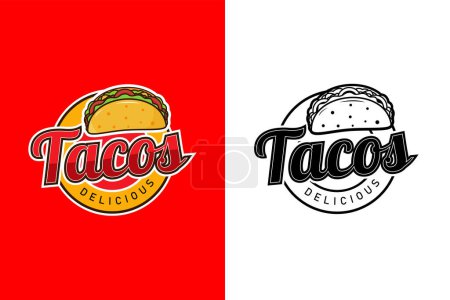 Téléchargez les photos : Illustration du modèle de logo Tacos - en image libre de droit