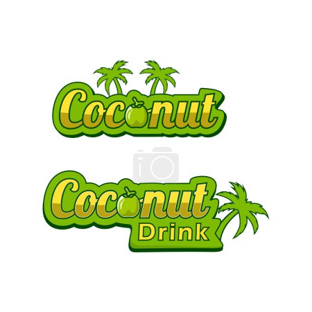 Téléchargez les photos : Modèle de conception de logo noix de coco - en image libre de droit