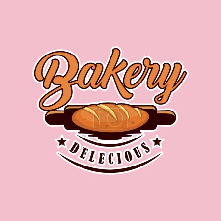 Téléchargez les photos : Modèle de logo design boulangerie couleur - en image libre de droit