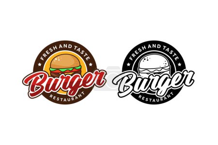 Téléchargez les photos : Logo burger vecteur art design modèle - en image libre de droit