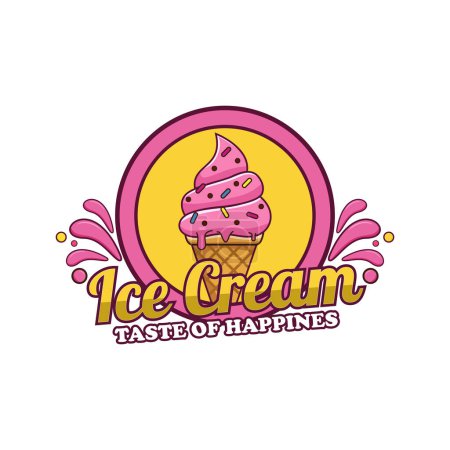 Téléchargez les photos : Modèle de logo crème glacée design - en image libre de droit