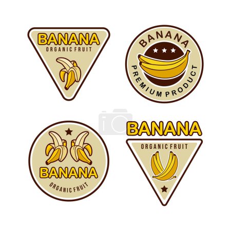 Téléchargez les photos : Logo banane ensemble modèle de collection - en image libre de droit