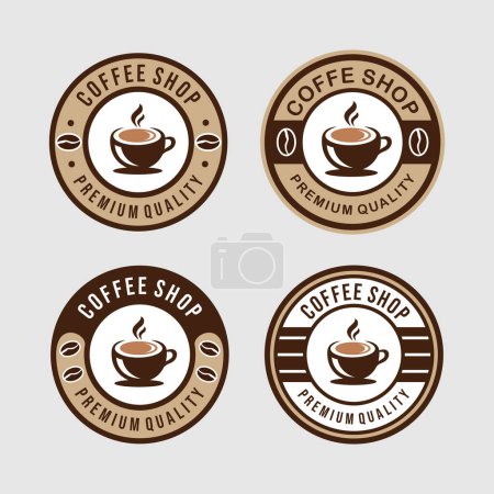 Téléchargez les photos : Café logo set collection concept - en image libre de droit